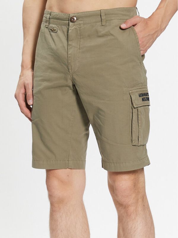 Aeronautica Militare Aeronautica Militare Шорти от плат 231BE066CT1122 Зелен Regular Fit