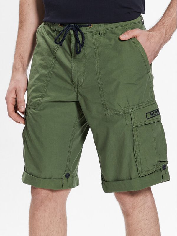 Aeronautica Militare Aeronautica Militare Шорти от плат 231BE163CT3070 Зелен Comfort Fit