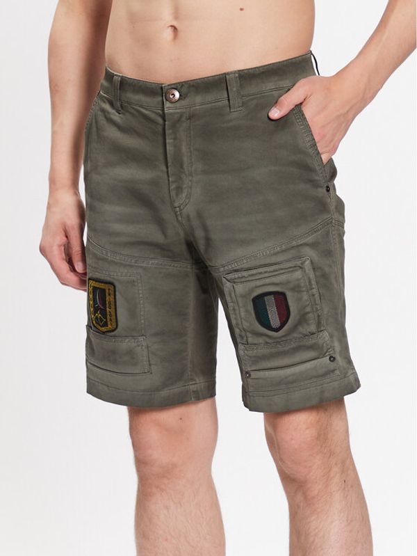 Aeronautica Militare Aeronautica Militare Шорти от плат 231BE176CT2900 Сив Regular Fit