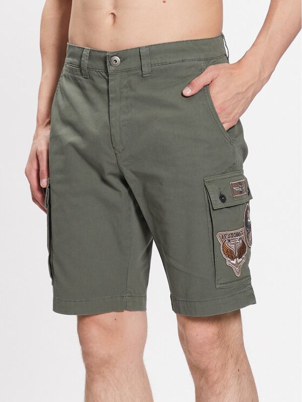 Aeronautica Militare Aeronautica Militare Шорти от плат 231BE177CT3086 Сив Regular Fit