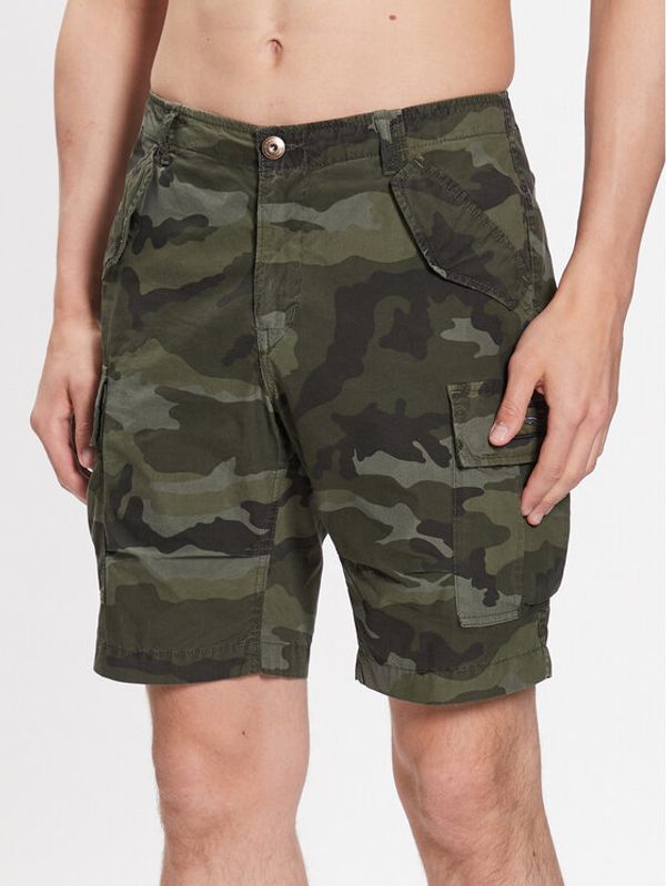 Aeronautica Militare Aeronautica Militare Шорти от плат 231BE178CT3090 Каки Regular Fit