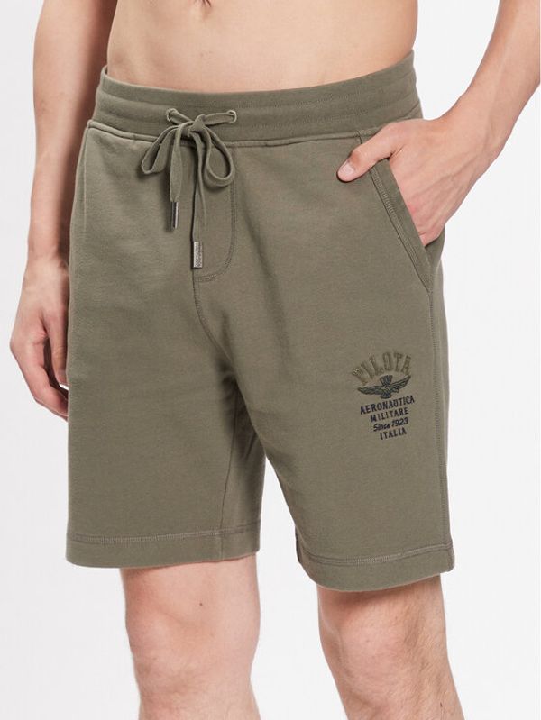 Aeronautica Militare Aeronautica Militare Спортни шорти 231BE173F503 Зелен Regular Fit