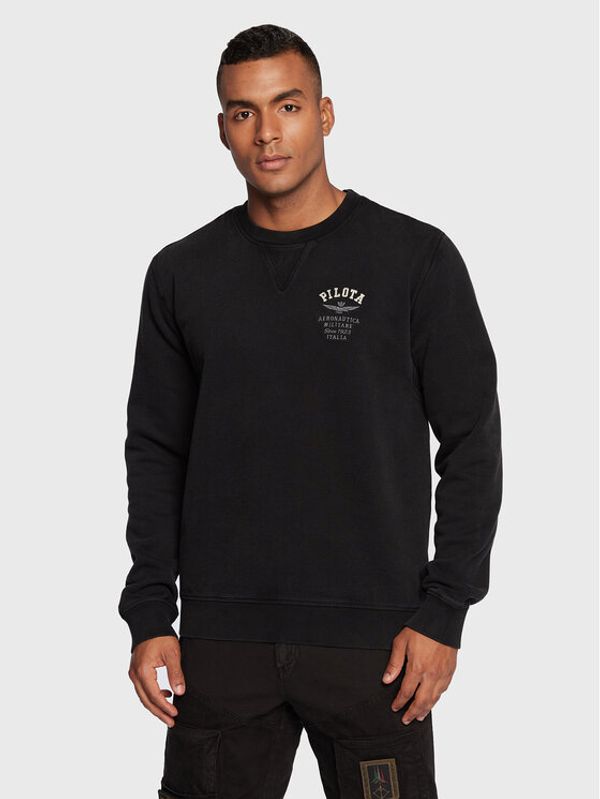 Aeronautica Militare Aeronautica Militare Суитшърт 222FE1718F478 Черен Regular Fit