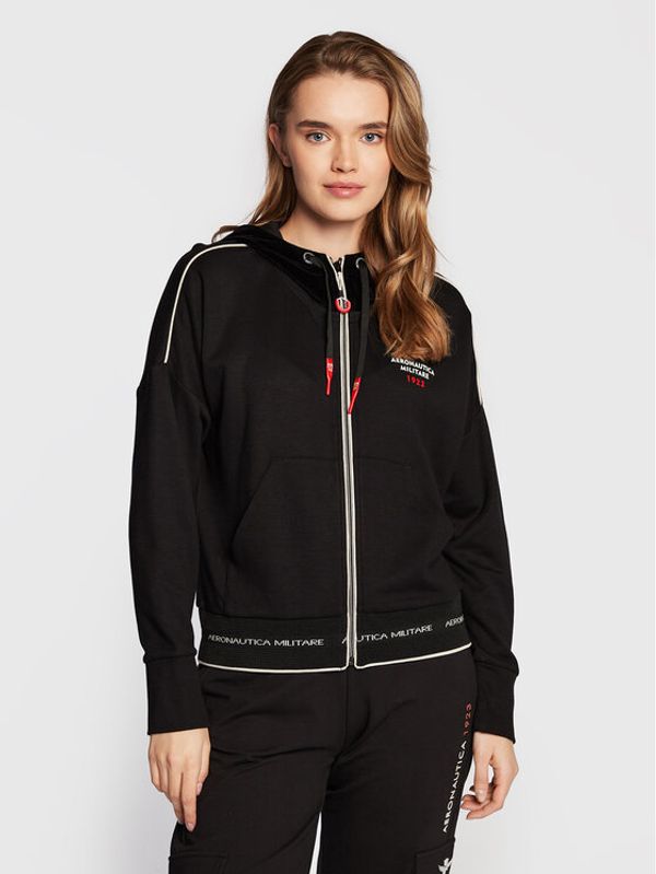 Aeronautica Militare Aeronautica Militare Суитшърт 222FE1733DF483 Черен Regular Fit