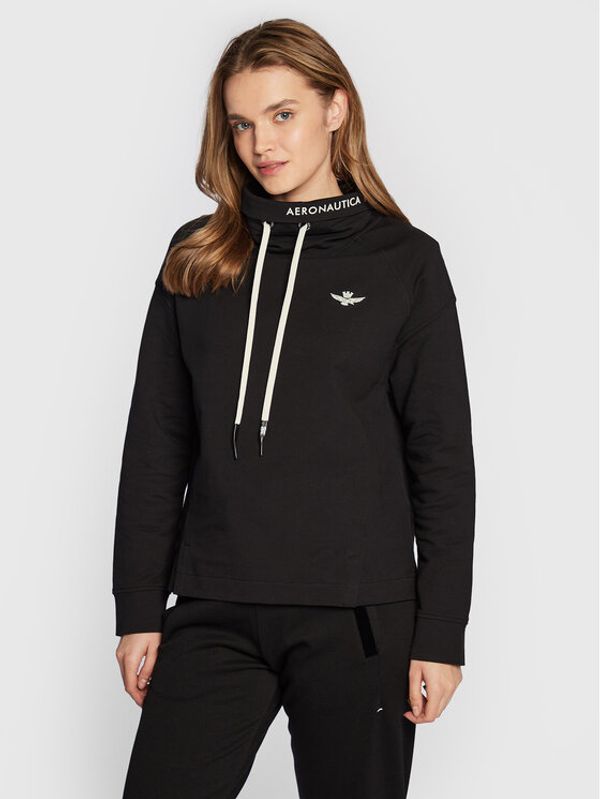 Aeronautica Militare Aeronautica Militare Суитшърт 222FE1735DF444 Черен Regular Fit