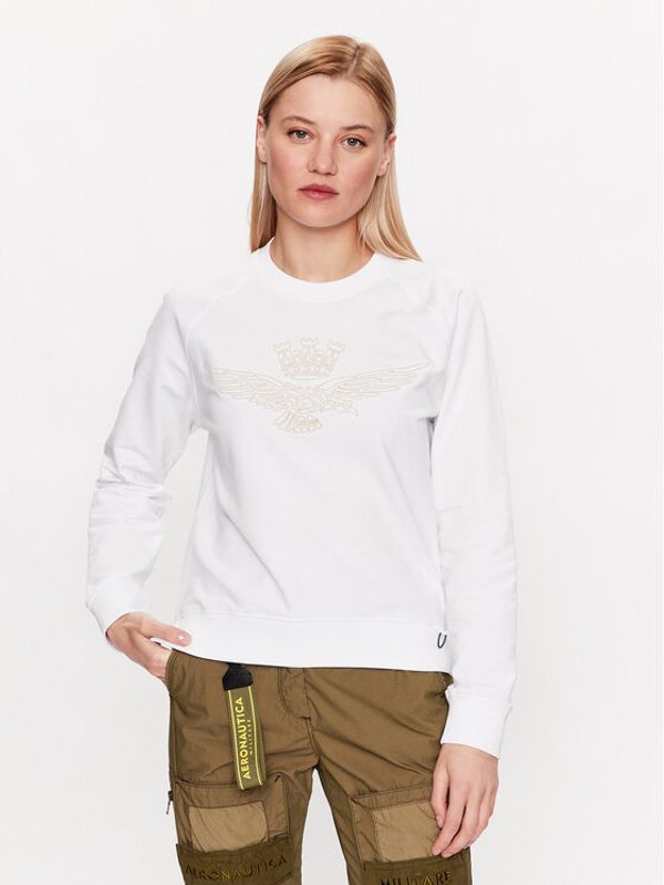 Aeronautica Militare Aeronautica Militare Суитшърт 231FE1786DF423 Бял Regular Fit