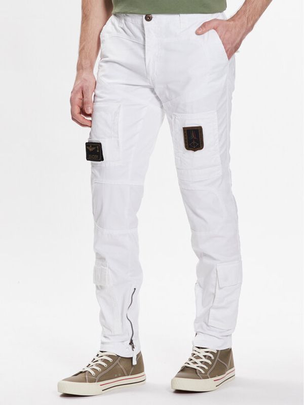 Aeronautica Militare Aeronautica Militare Текстилни панталони 231PA1387CT1493 Бял Regular Fit