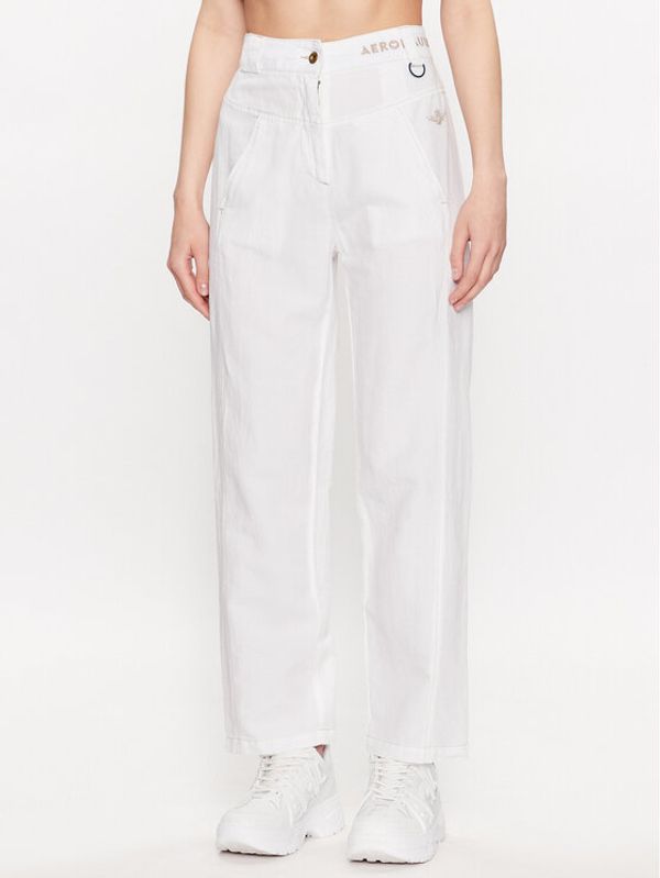 Aeronautica Militare Aeronautica Militare Текстилни панталони 231PA1534DCT3118 Бял Regular Fit