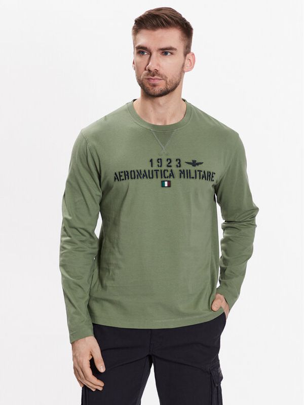 Aeronautica Militare Aeronautica Militare Тениска с дълъг ръкав 231TS2052J584 Зелен Comfort Fit