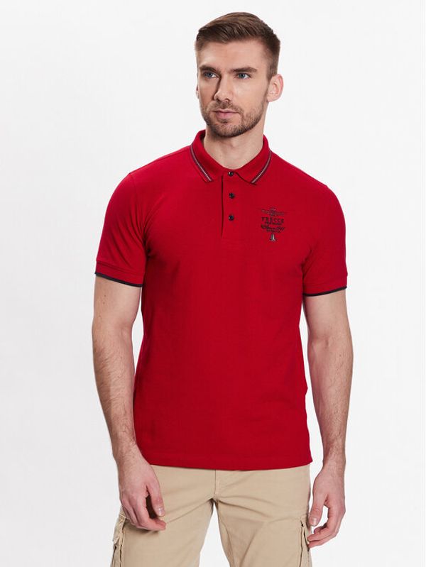 Aeronautica Militare Aeronautica Militare Тениска с яка и копчета 231PO1673P191 Червен Slim Fit