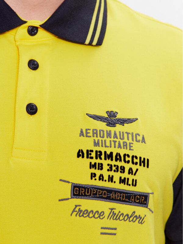 Aeronautica Militare Aeronautica Militare Тениска с яка и копчета 231PO1686P173 Жълт Regular Fit