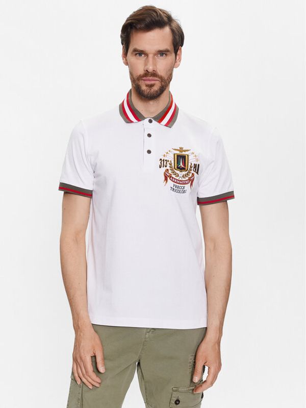 Aeronautica Militare Aeronautica Militare Тениска с яка и копчета 231PO1687P314 Бял Regular Fit