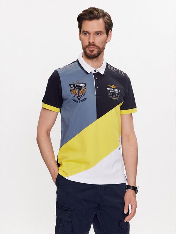 Aeronautica Militare Aeronautica Militare Тениска с яка и копчета 231PO1688P199 Цветен Regular Fit