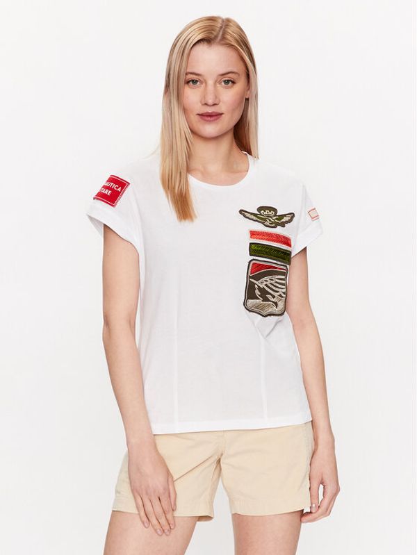Aeronautica Militare Aeronautica Militare Тишърт 231TS2060DJ510 Бял Regular Fit