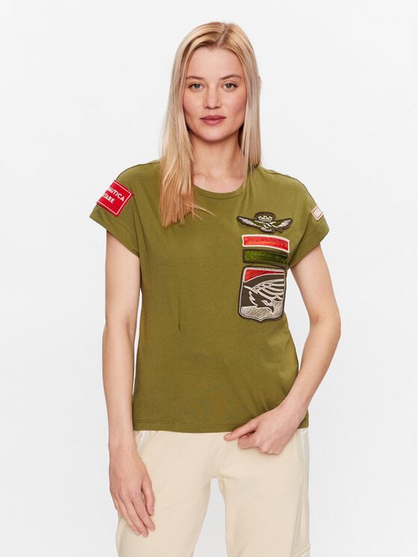 Aeronautica Militare Aeronautica Militare Тишърт 231TS2060DJ510 Зелен Regular Fit