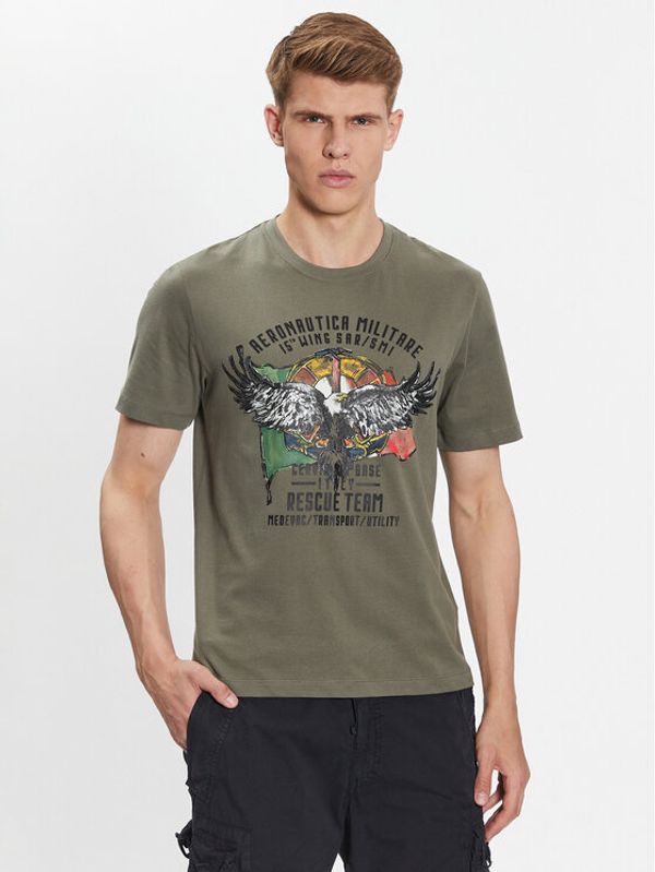 Aeronautica Militare Aeronautica Militare Тишърт 231TS2074J558 Зелен Regular Fit