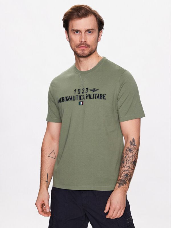 Aeronautica Militare Aeronautica Militare Тишърт 231TS2099J584 Зелен Comfort Fit