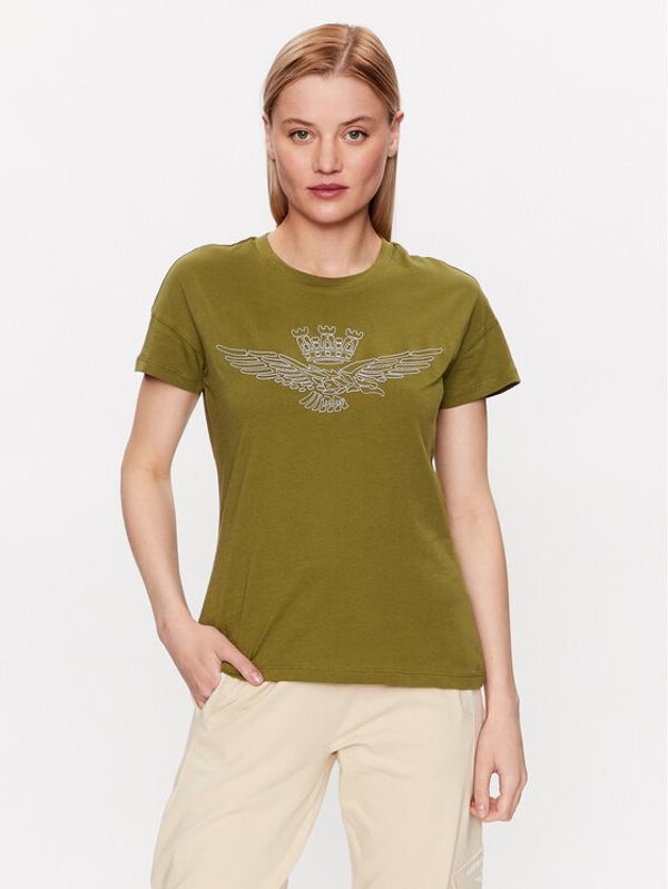 Aeronautica Militare Aeronautica Militare Тишърт 231TS2103DJ510 Зелен Regular Fit