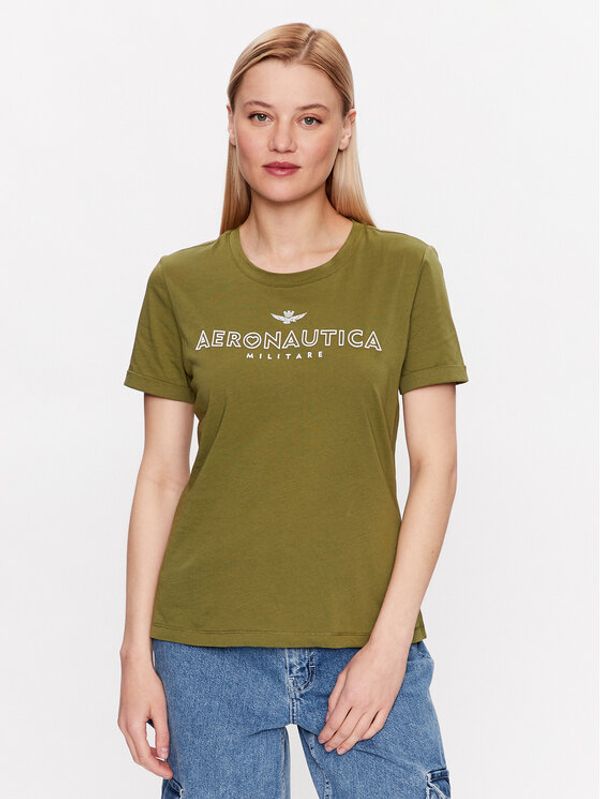 Aeronautica Militare Aeronautica Militare Тишърт 231TS2105DJ510 Зелен Regular Fit