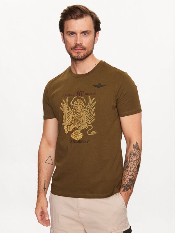 Aeronautica Militare Aeronautica Militare Тишърт 231TS2126J607 Зелен Regular Fit