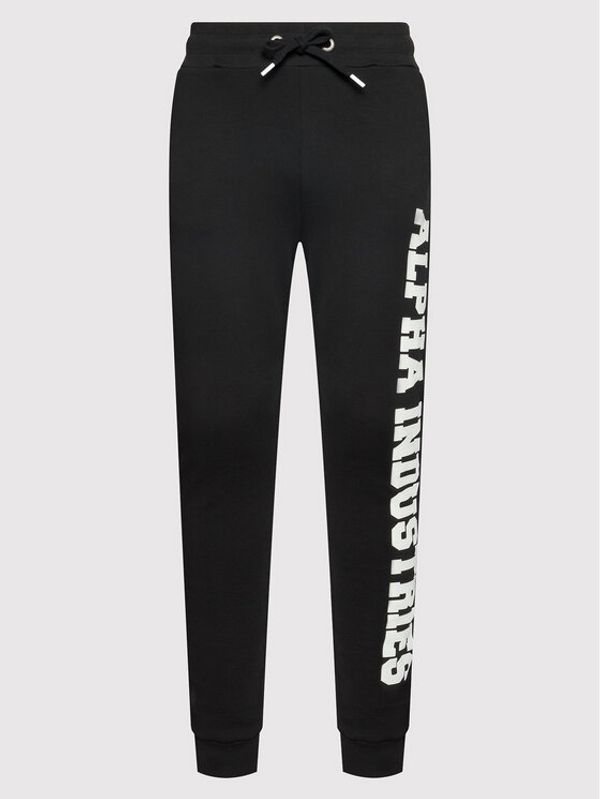 Alpha Industries Alpha Industries Долнище анцуг Big Letters 126343 Черен Regular Fit