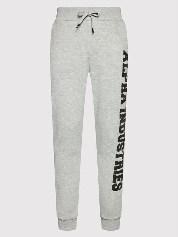 Alpha Industries Alpha Industries Долнище анцуг Big Letters 126343 Сив Regular Fit