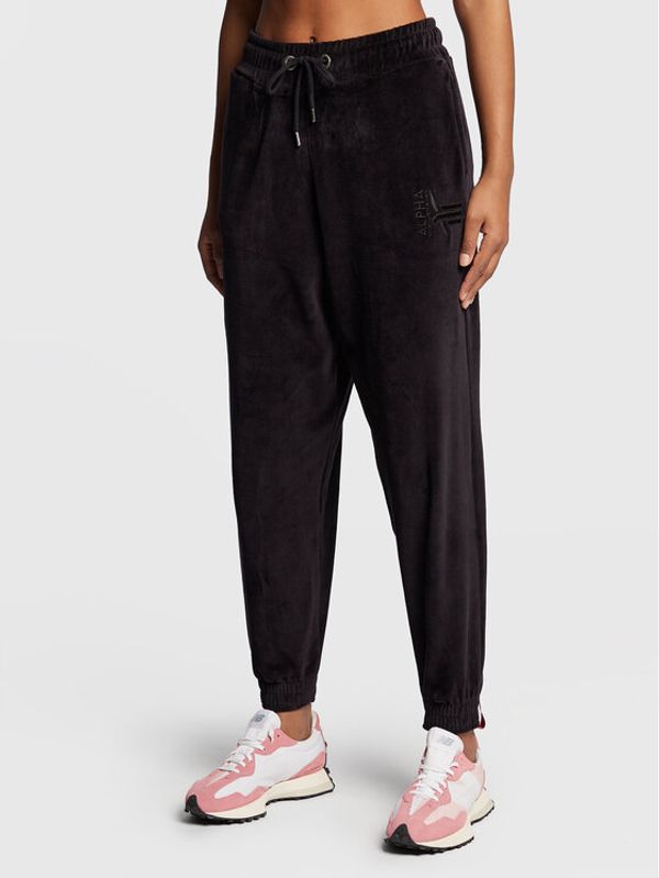 Alpha Industries Alpha Industries Долнище анцуг Frottee 108050 Черен Regular Fit