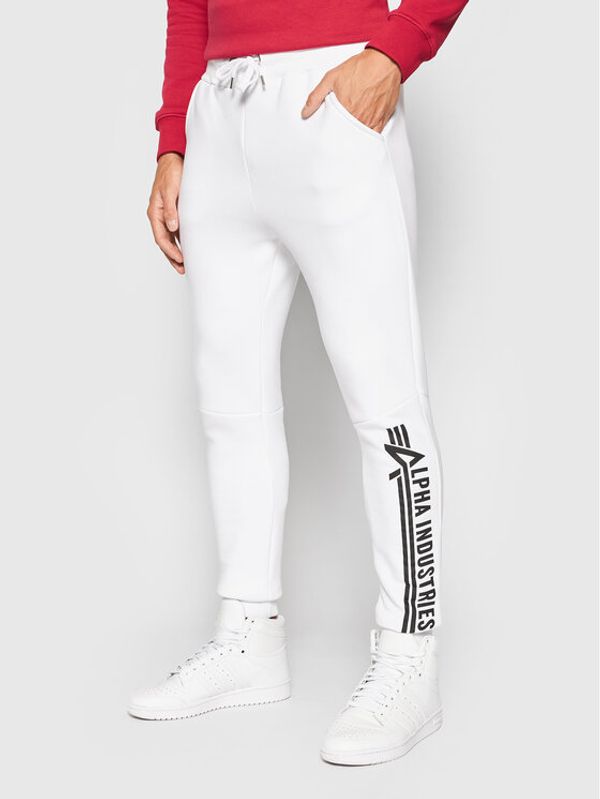 Alpha Industries Alpha Industries Долнище анцуг Jogger 118364 Бял Regular Fit