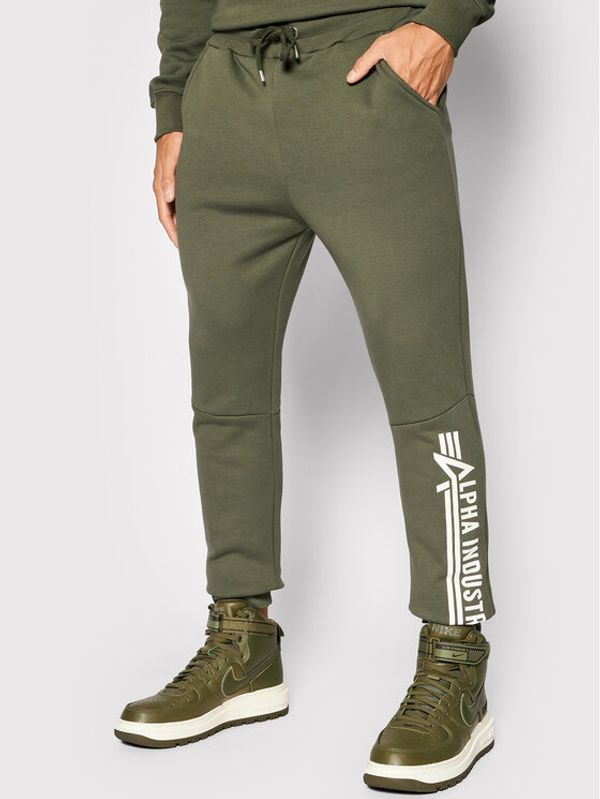 Alpha Industries Alpha Industries Долнище анцуг Jogger 118364 Зелен Regular Fit