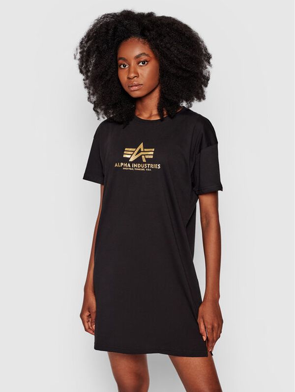 Alpha Industries Alpha Industries Ежедневна рокля Basic 116055FP Черен Regular Fit