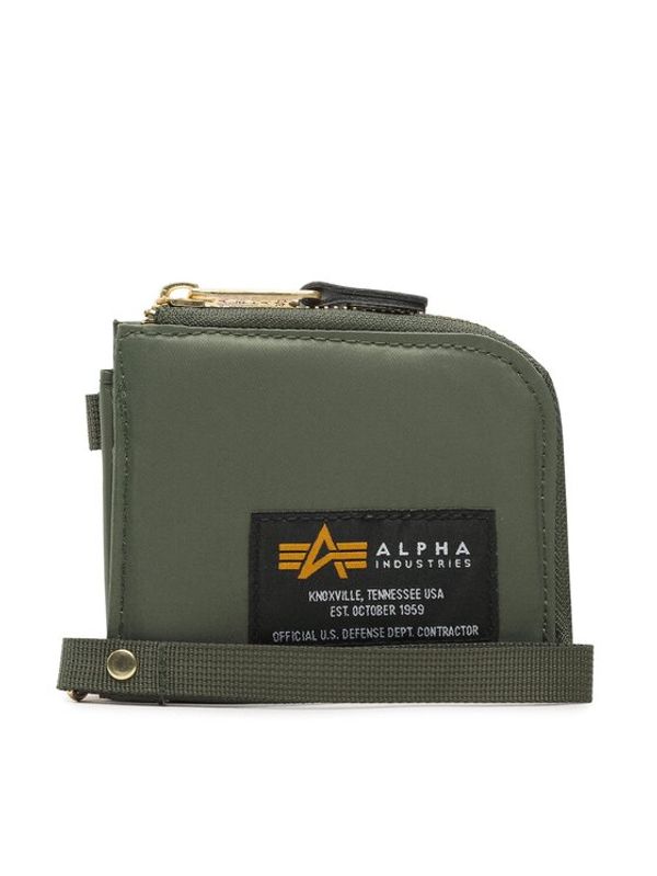 Alpha Industries Alpha Industries Голям мъжки портфейл Label Wallet 108957 Каки