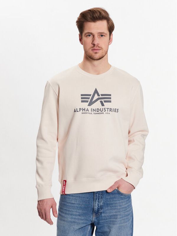 Alpha Industries Alpha Industries Пуловер Basic Sweater Бял Regular Fit