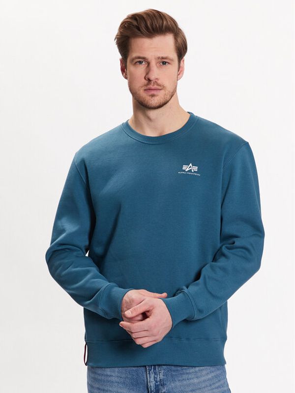 Alpha Industries Alpha Industries Пуловер Basic Sweater Small Logo Тъмносин Regular Fit