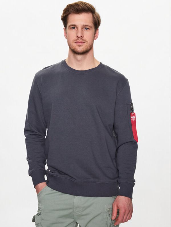 Alpha Industries Alpha Industries Пуловер USM Blood Chit Sweater Сив Regular Fit