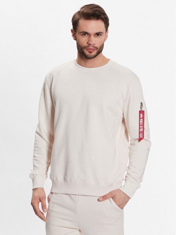 Alpha Industries Alpha Industries Пуловер USN Blood Chit Sweater Бял Regular Fit