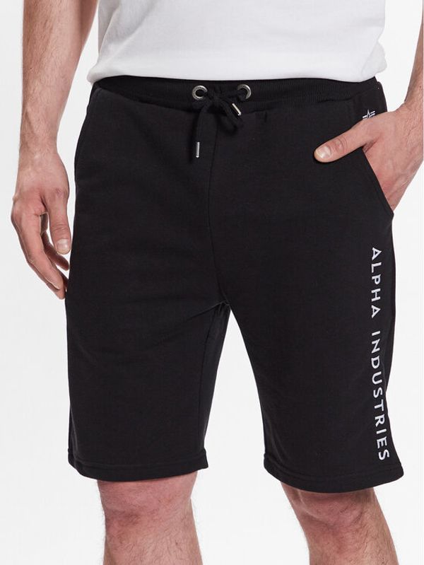 Alpha Industries Alpha Industries Шорти от плат AI Sweat Short Черен Regular Fit