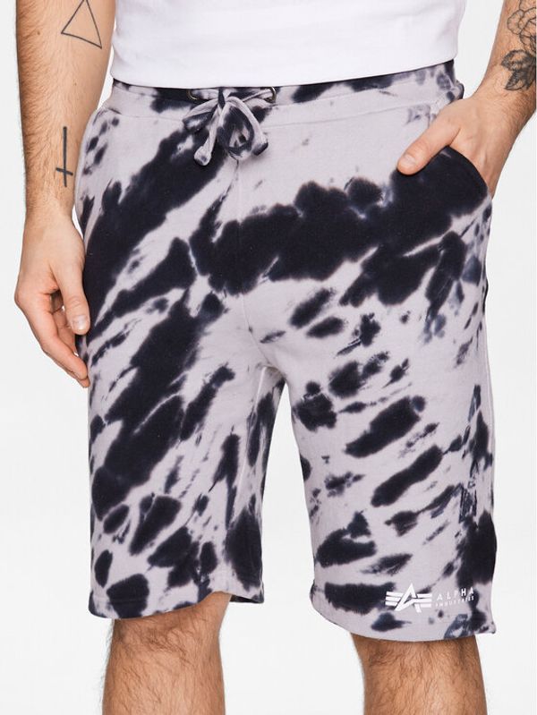 Alpha Industries Alpha Industries Шорти от плат Tie Dye Shorts Черен Regular Fit