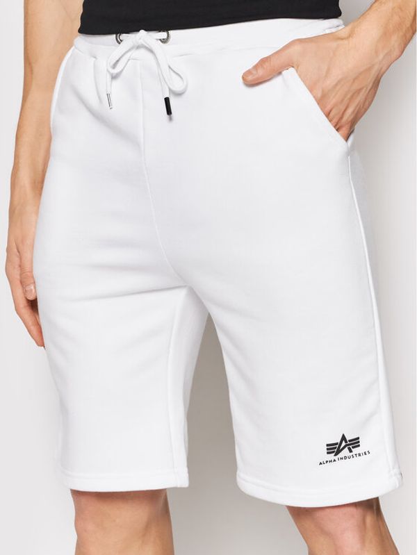 Alpha Industries Alpha Industries Спортни шорти Basic 116363 Бял Regular Fit