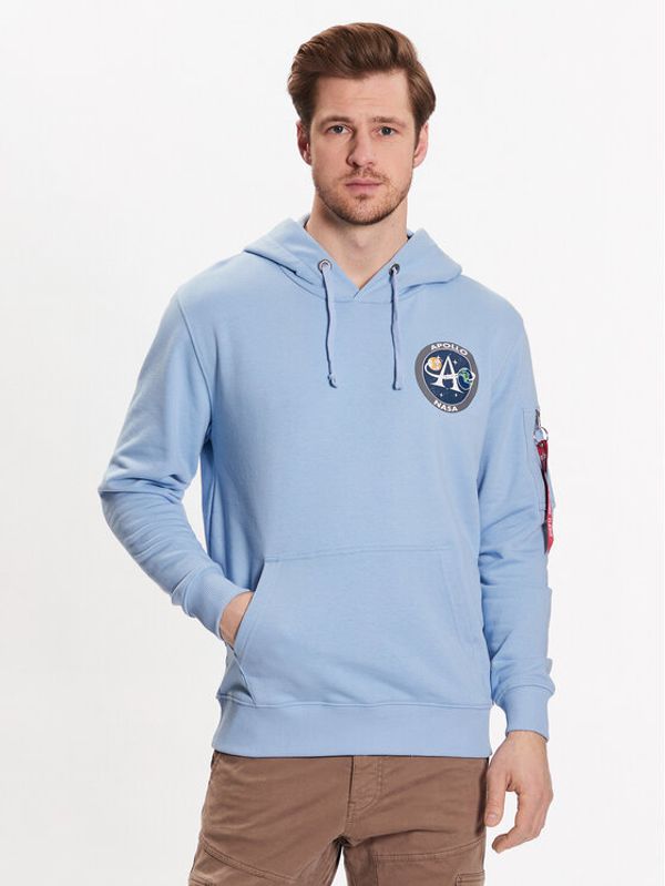 Alpha Industries Alpha Industries Суитшърт Apollo Mission Hoody Син Regular Fit