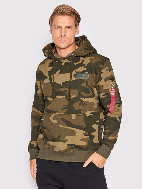 Alpha Industries Alpha Industries Суитшърт Back Print 178318C Зелен Regular Fit
