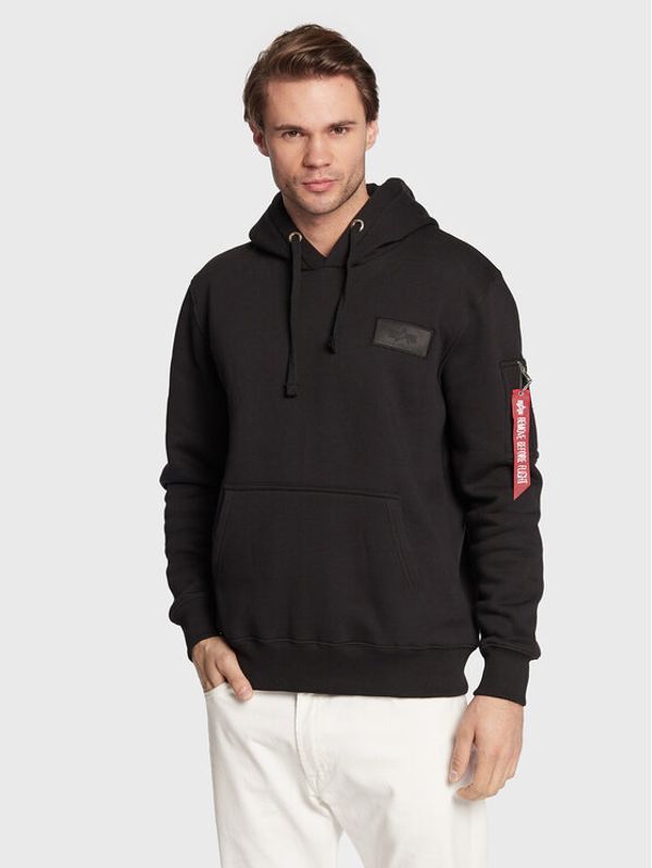 Alpha Industries Alpha Industries Суитшърт Back Print 178318FP Черен Regular Fit