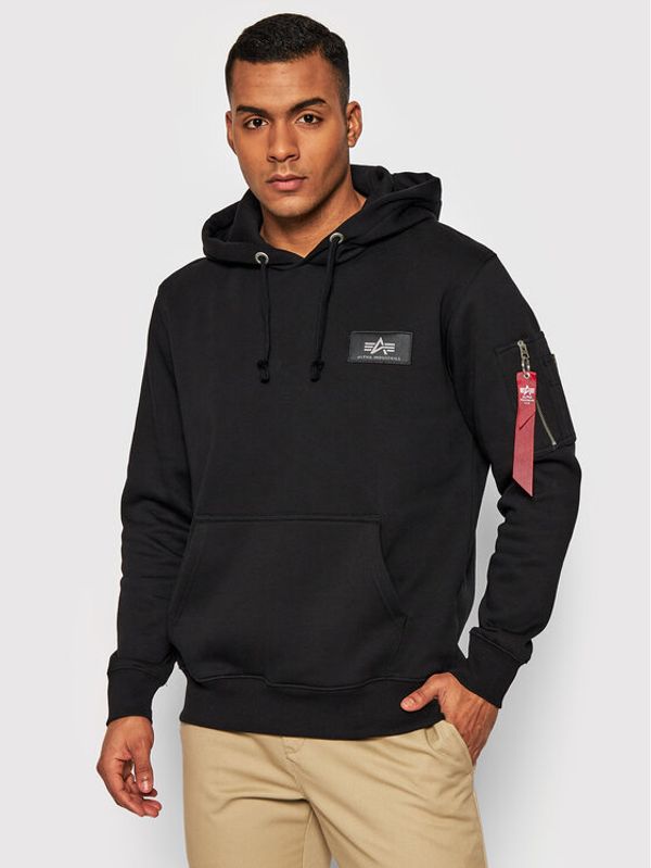 Alpha Industries Alpha Industries Суитшърт Back Print Como Print 178318CP Черен Regular Fit