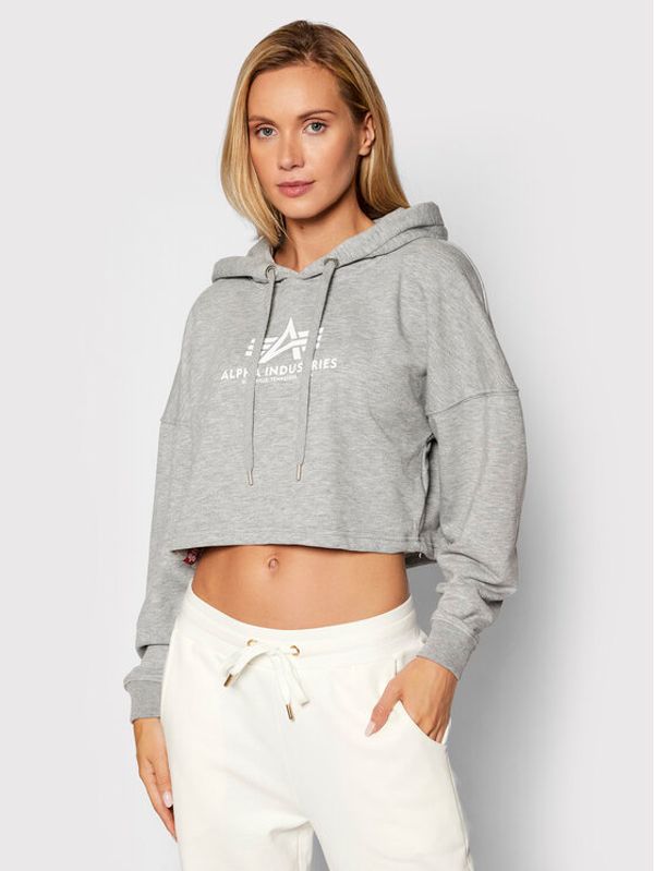 Alpha Industries Alpha Industries Суитшърт Basic 116057 Сив Oversize