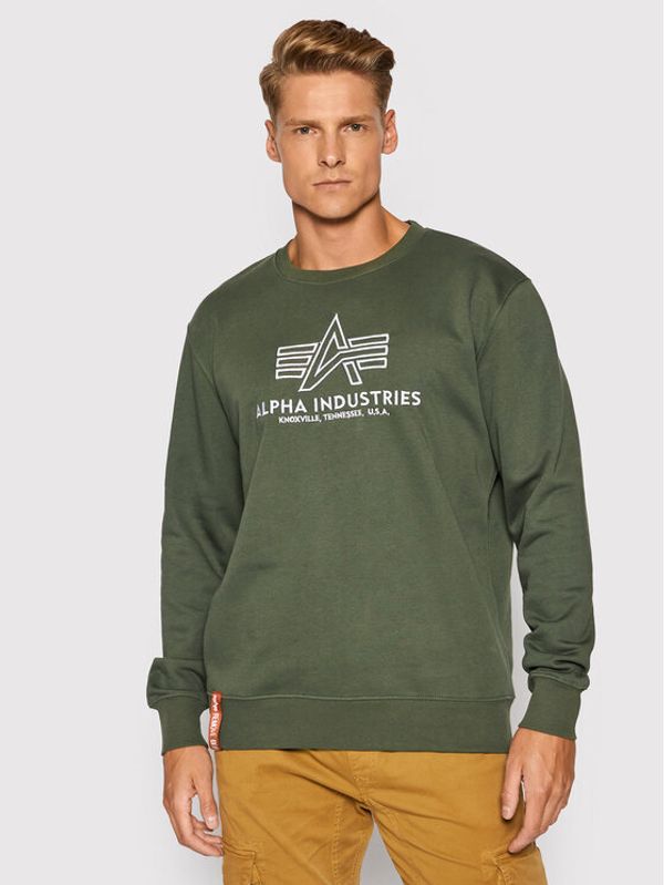 Alpha Industries Alpha Industries Суитшърт Basic 118302 Зелен Regular Fit