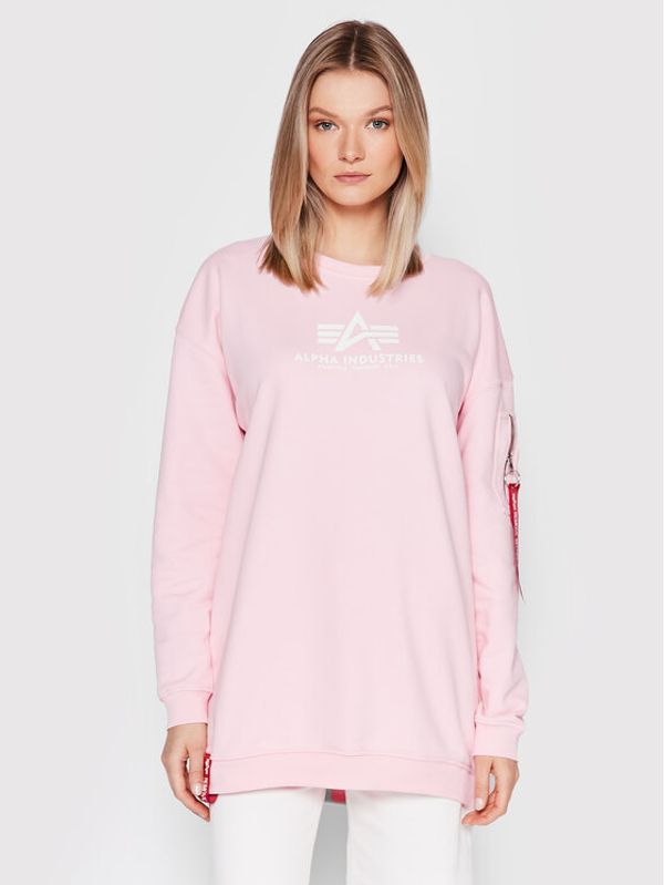 Alpha Industries Alpha Industries Суитшърт Basic 128053 Розов Oversize