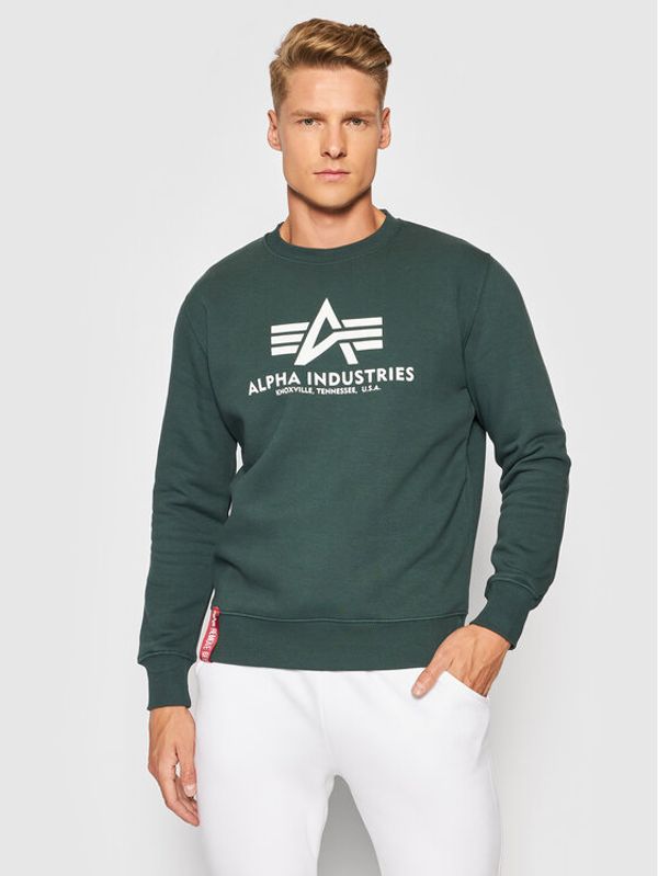 Alpha Industries Alpha Industries Суитшърт Basic 178302 Зелен Regular Fit