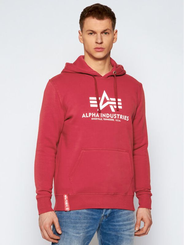 Alpha Industries Alpha Industries Суитшърт Basic 178312 Червен Regular Fit