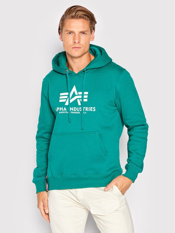 Alpha Industries Alpha Industries Суитшърт Basic 178312 Зелен Regular Fit
