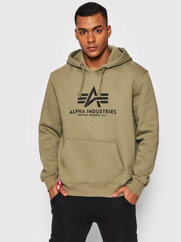 Alpha Industries Alpha Industries Суитшърт Basic 178312 Зелен Regular Fit