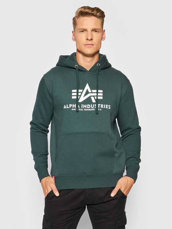 Alpha Industries Alpha Industries Суитшърт Basic 178312 Зелен Regular Fit
